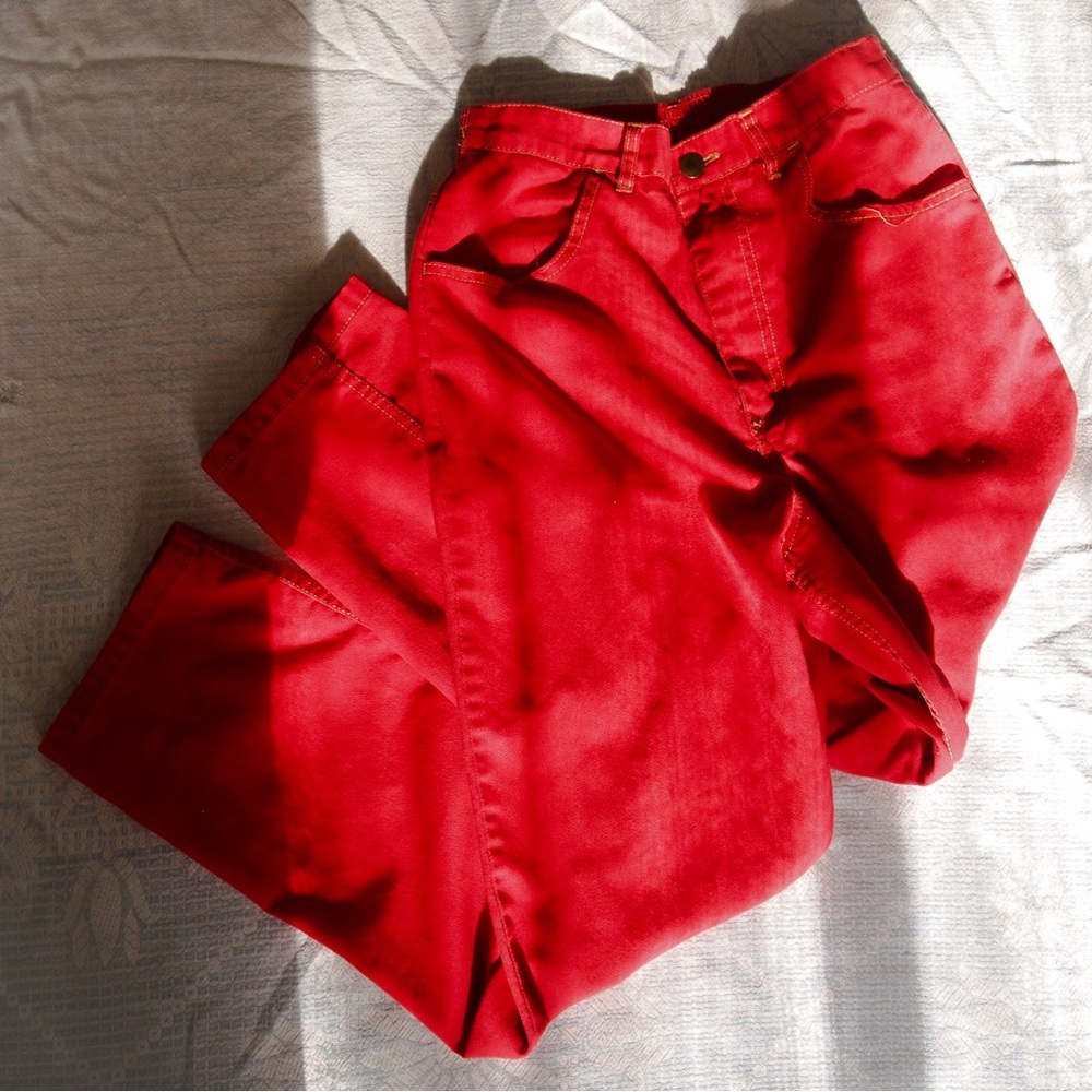 80s red BLAIR pants.